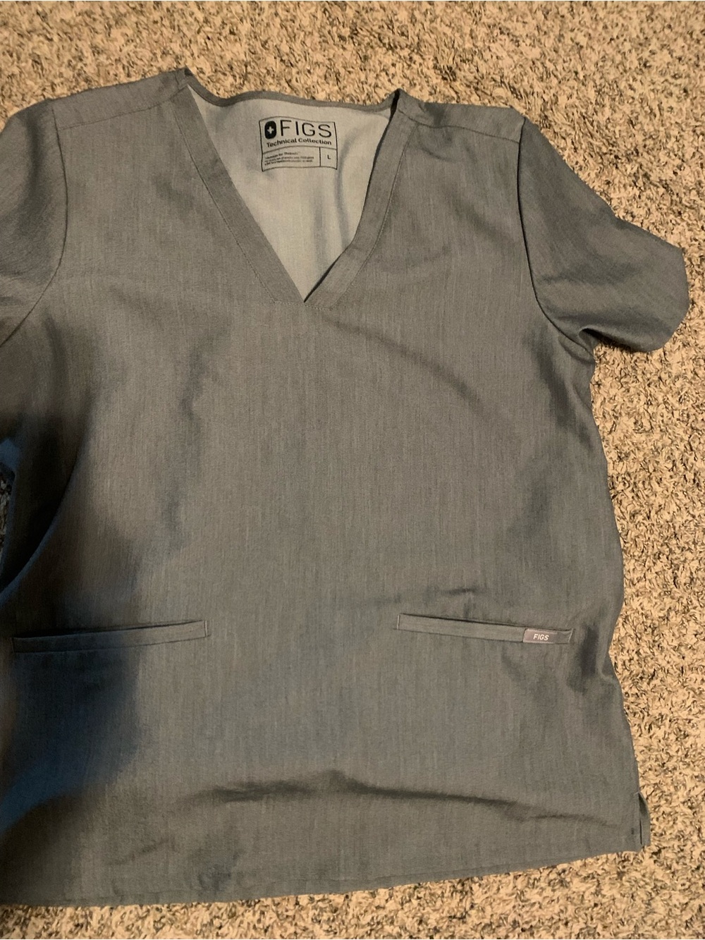 Lg Figs Heather Gray Medical Scrub set